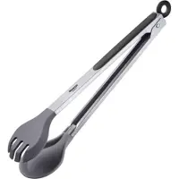 Westmark Pince à buffets Round Silicone Maxi, 32.5cm, Couverts de service, Gris, Argent