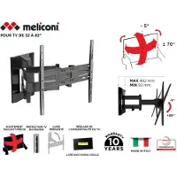 Meliconi 400 SDRP PLUS 2,03 m (80 pouces) Noir