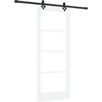 vidaXL Porte coulissante ORKDAL, 83 x 202 cm, en bois massif de pin et verre