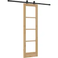 vidaXL Porte coulissante ORKDAL, 61 x 198,5 cm, en bois massif de pin et verre
