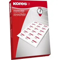 Kores Universal-Etiketten, 70 x 32 mm, weiá, 100 Blatt