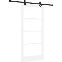 vidaXL Porte coulissante ORKDAL, 93 x 202 cm, en bois massif de pin et verre