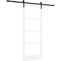 vidaXL Porte coulissante ORKDAL blanc et noir 83 x 202 cm