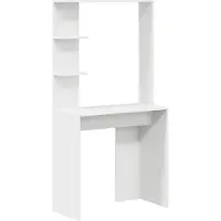 vidaXL Bureau , blanc, en panneaux de particules, 78,5 x 37 x 154,5 cm