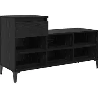 vidaXL Cabinet à chaussures avec tiroir Chêne noir 102 x 36 x 60 cm