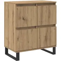 vidaXL Buffet 3 pièces, chêne Artisan, 60 x 35 x 70 cm