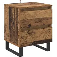 vidaXL Cabinet de chevet Bois ancien 40 x 35 x 50 cm Bois d'ingénierie