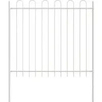 vidaXL Clôture de jardin blanche 1,7 x 1,5 m en acier thermolaqué