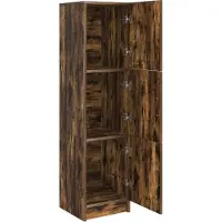 vidaXL Buffet haut en chêne fumé 31,5 x 32 x 122,5 cm