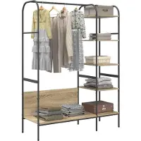 vidaXL Porte-vêtements Marron 120 x 44 x 160 cm Bois d'ingénierie