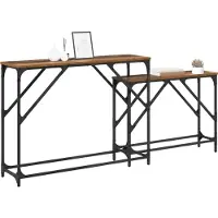 vidaXL Table console 2 pcs Bois Ancien 100 x 28 x 75 cm