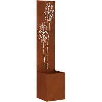 vidaXL Brise-vue pour jardin Floral Rouillé 32 x 32 x 150 cm