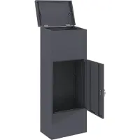 vidaXL Boîte de dépôt de colis Anthracite 44.5 x 29 x 110.5 cm Acier