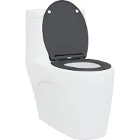 vidaXL Siège de toilette anthracite 45,5 x 37,5 x 3,8 cm Duroplast