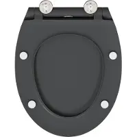 vidaXL Siège de toilette anthracite 45,5 x 37,5 x 3,8 cm Duroplast