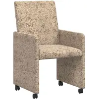 vidaXL Chaises de salle à manger à roulettes, lot de 2, gris clair, 57 x 66 x 94 cm