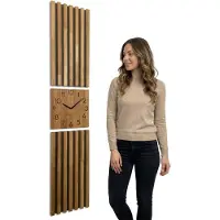 FLEXISTYLE Horloge suspendue en bois de chêne Lamele 155cm z235-d1