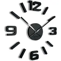 FLEXISTYLE horloge à autocollants 3D DIY ADMIRABLE Sweep Eko z254g-2, noir 75cm