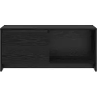 vidaXL Ensemble de meubles TV mural noir aspect chêne 90 x 35 x 40 cm