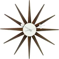 Vitra Sunburst Horloge Murale Walnut