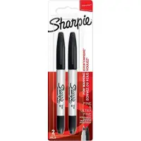 Sharpie Marker Twin Tip noir 2er Blister