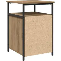 vidaXL Cabinet de chevet chêne artisanal Bois d'ingénierie