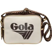 Gola sac à épaule bandoulière Micro Redford Dark Brown / Ecru / Gold écru