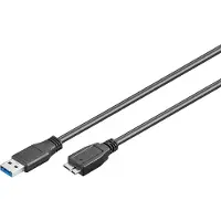Ewent - Câble USB - Micro-USB de type B (M) pour USB type A (M) - USB 3.0 - 1 m - moulé - noir