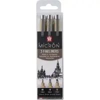 Sakura Feutres - Noir - Dessin - Esquisse - Manga - Assortiment de pointes - - Pigma Micron