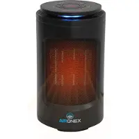 Aironex - Réchaud céramique - Modèle K1000 - 1200 W - Avec télécommande et écran LCD - Antichute & Rotatif - Plastique - Noir
