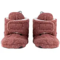 Lodger Chaussons pour Bébé Lodger Folklore Fleece Rosewood-0 - 3 mois