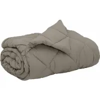vidaXL Couette toute l'année gris clair 240 x 260 cm microfibre
