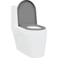 vidaXL Siège de toilettes gris 49 x 36 x 4 cm en résine thermodurcissable