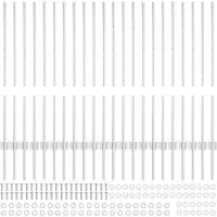 vidaXL Poteaux de clôture 44 pcs Argent 140 cm Acier
