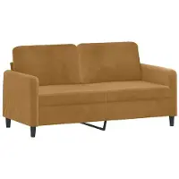 vidaXL Canapé 2 places marron 140 cm velours