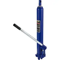 Vevor Cric hydraulique long, capacité 8 t, avec pompe à piston unique et base de chape, cric manuel avec poignée, pour grues de garage/de magasin, levage motorisé, bleu