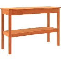 vidaXL Table console Marron cire 110 x 40 x 75 cm Bois massif en pin