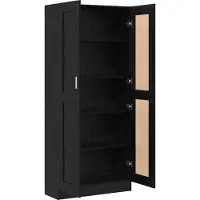 vidaXL Bibliothèque Chêne noir 82.5 x 30.5 x 185 cm Bois d'ingénierie