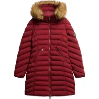 Superdry Manteau d’hiver 'Fuji' rouge foncé