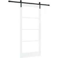 vidaXL Porte coulissante ORKDAL blanc et noir 93 x 202 cm