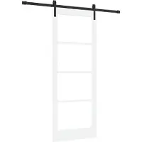 vidaXL Porte coulissante ORKDAL blanc et noir 83 x 211 cm