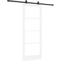 vidaXL Porte coulissante ORKDAL, 83 x 211 cm, en bois massif de pin et verre