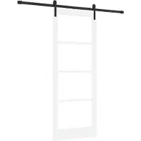 vidaXL Porte coulissante ORKDAL blanc et noir 83 x 211 cm
