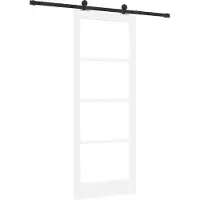 vidaXL Porte coulissante ORKDAL, 83 x 211 cm, en bois massif de pin et verre
