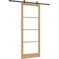vidaXL Porte coulissante ORKDAL, 93 x 232 cm, en bois massif de pin et avec vitre