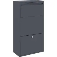 vidaXL Boîte de dépôt de colis Anthracite 44 x 22 x 82 cm Acier