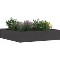 vidaXL Bordure de jardin, 6 pièces, 60 x 60 x 13 cm, acier, noir