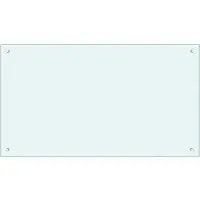 vidaXL Protection de cuisine 2 pcs Blanc 100 x 60 cm verre trempé