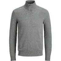 Jack & Jones Pull Col Haut Zippé Tissu Crocheté Souple Coton Homme Jack & Jones