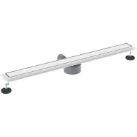 vidaXL Évacuation de douche 2-en-1 avec siphon à 360° Argenté 90 cm